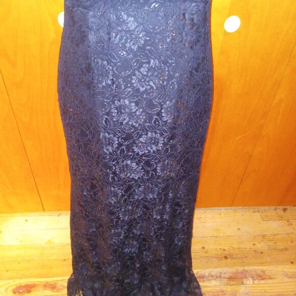 NWT Badgley Mishka Black Lace Evening Dress - Picture 6 of 9